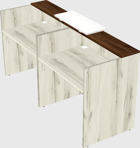 Shared u-shaped reception desks