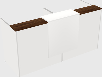 Shared u-shaped reception desks