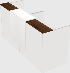 Shared u-shaped reception desks