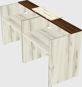Shared u-shaped reception desks