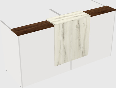 Shared u-shaped reception desks