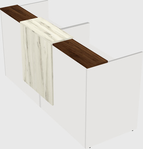 Shared u-shaped reception desks