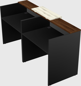 Shared u-shaped reception desks