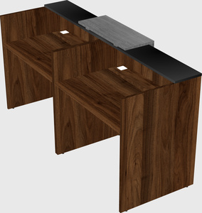 Shared u-shaped reception desks