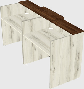 Shared u-shaped reception desks