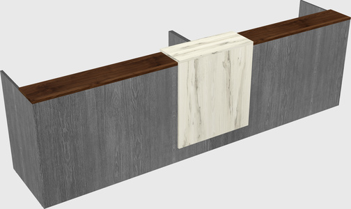 Shared u-shaped reception desks