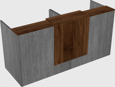 Shared u-shaped reception desks