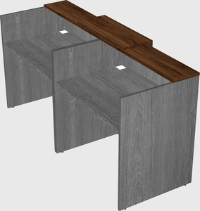 Shared u-shaped reception desks
