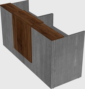Shared u-shaped reception desks
