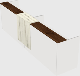 Shared u-shaped reception desks