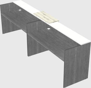 Shared u-shaped reception desks
