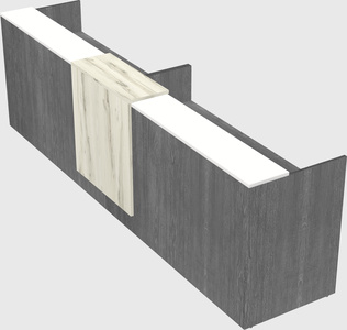 Shared u-shaped reception desks