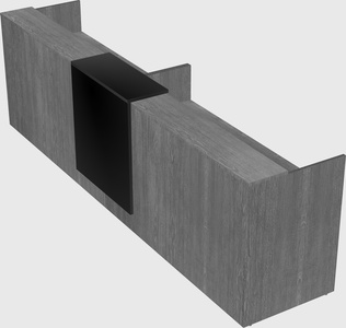 Shared u-shaped reception desks