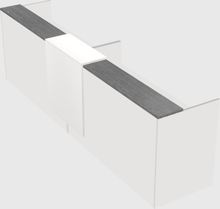 Shared u-shaped reception desks