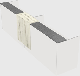 Shared u-shaped reception desks