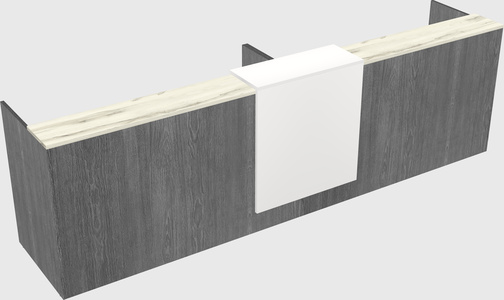 Shared u-shaped reception desks