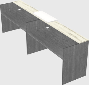 Shared u-shaped reception desks