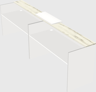 Shared u-shaped reception desks