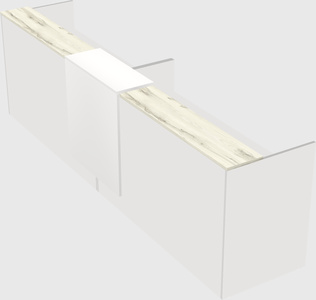 Shared u-shaped reception desks