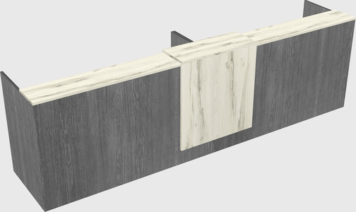 Shared u-shaped reception desks