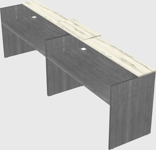 Shared u-shaped reception desks