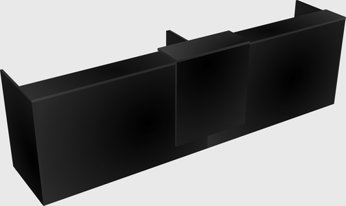 Shared u-shaped reception desks