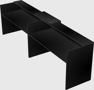 Shared u-shaped reception desks