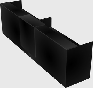 Shared u-shaped reception desks