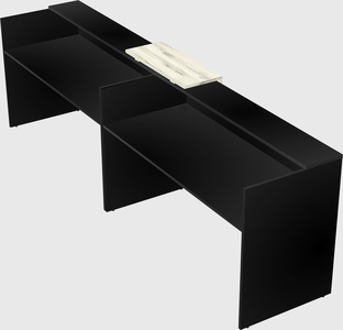 Shared u-shaped reception desks