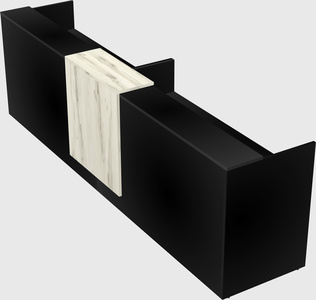 Shared u-shaped reception desks