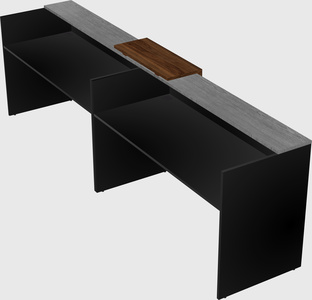 Shared u-shaped reception desks