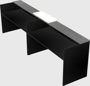 Shared u-shaped reception desks