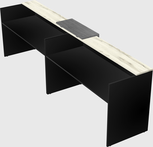 Shared u-shaped reception desks