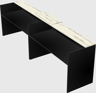 Shared u-shaped reception desks