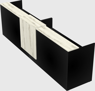Shared u-shaped reception desks
