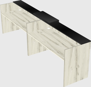 Shared u-shaped reception desks