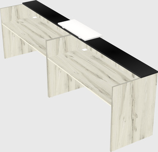 Shared u-shaped reception desks
