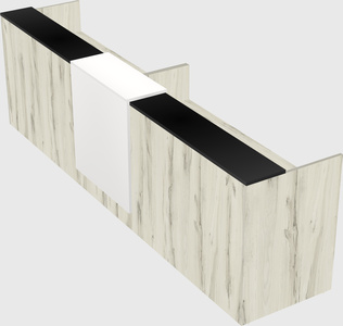 Shared u-shaped reception desks
