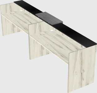 Shared u-shaped reception desks