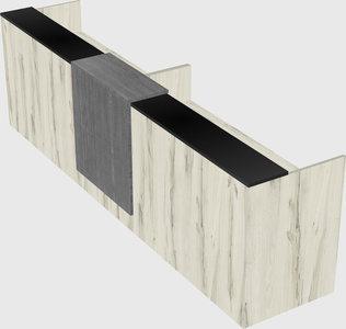 Shared u-shaped reception desks