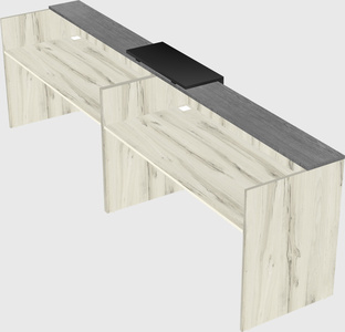 Shared u-shaped reception desks