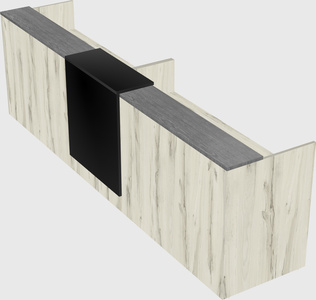 Shared u-shaped reception desks