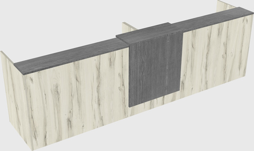 Shared u-shaped reception desks