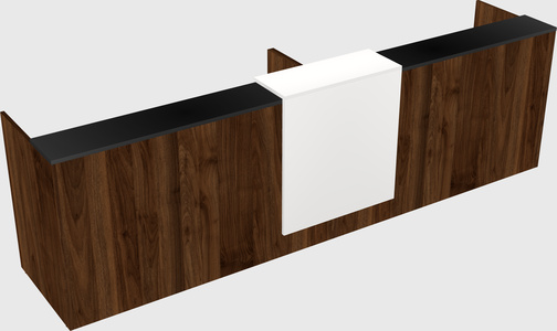 Shared u-shaped reception desks