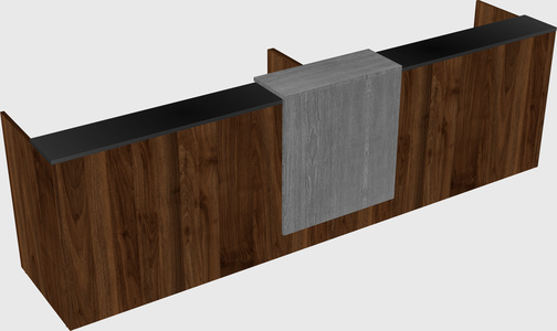 Shared u-shaped reception desks