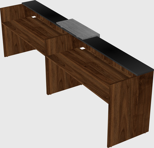Shared u-shaped reception desks