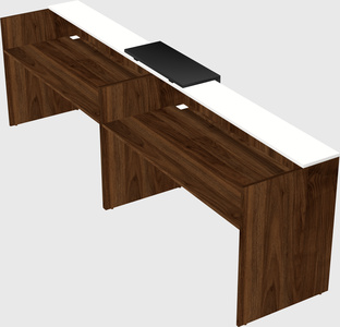 Shared u-shaped reception desks