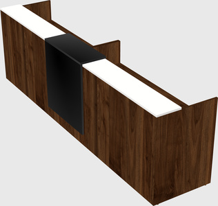 Shared u-shaped reception desks