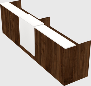Shared u-shaped reception desks