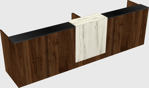 Shared u-shaped reception desks